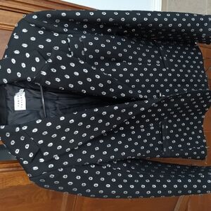 Black Blazer with White Pattern